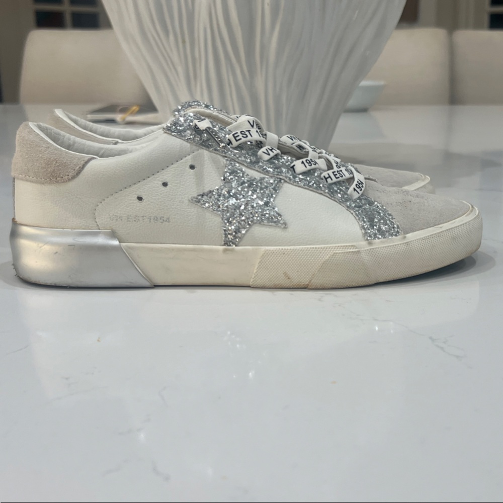 Vintage Havana Silver Glitter Star Sneakers